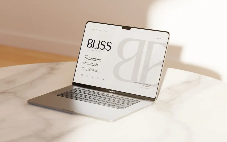 Sitio web de Bliss Estudio