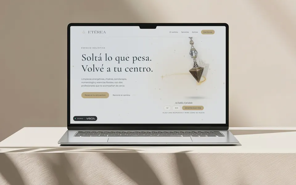 Demo de Etérea en una notebook